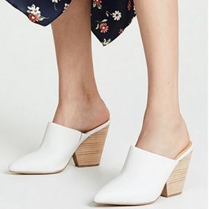 Splendid White Mules Size 8.5